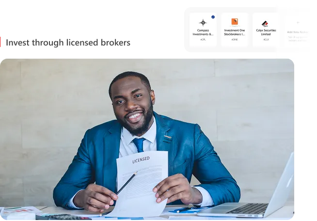 Invest through licensed brokers on the NASD market