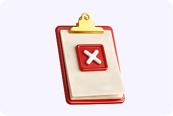 Clipboard with a red cross