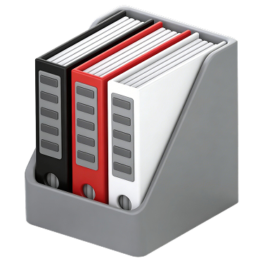 Stylised 3D file box of NASD documents
