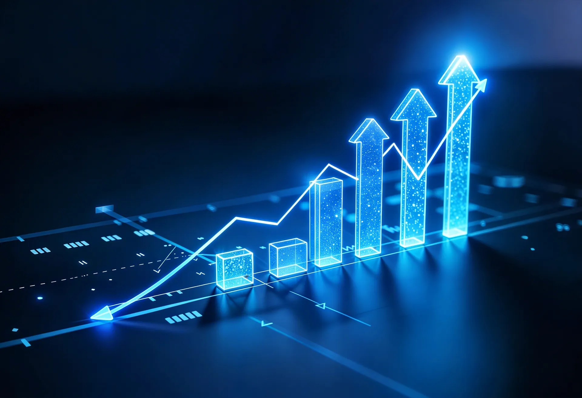 Stylised 3D arrow chart representing OTC market growth