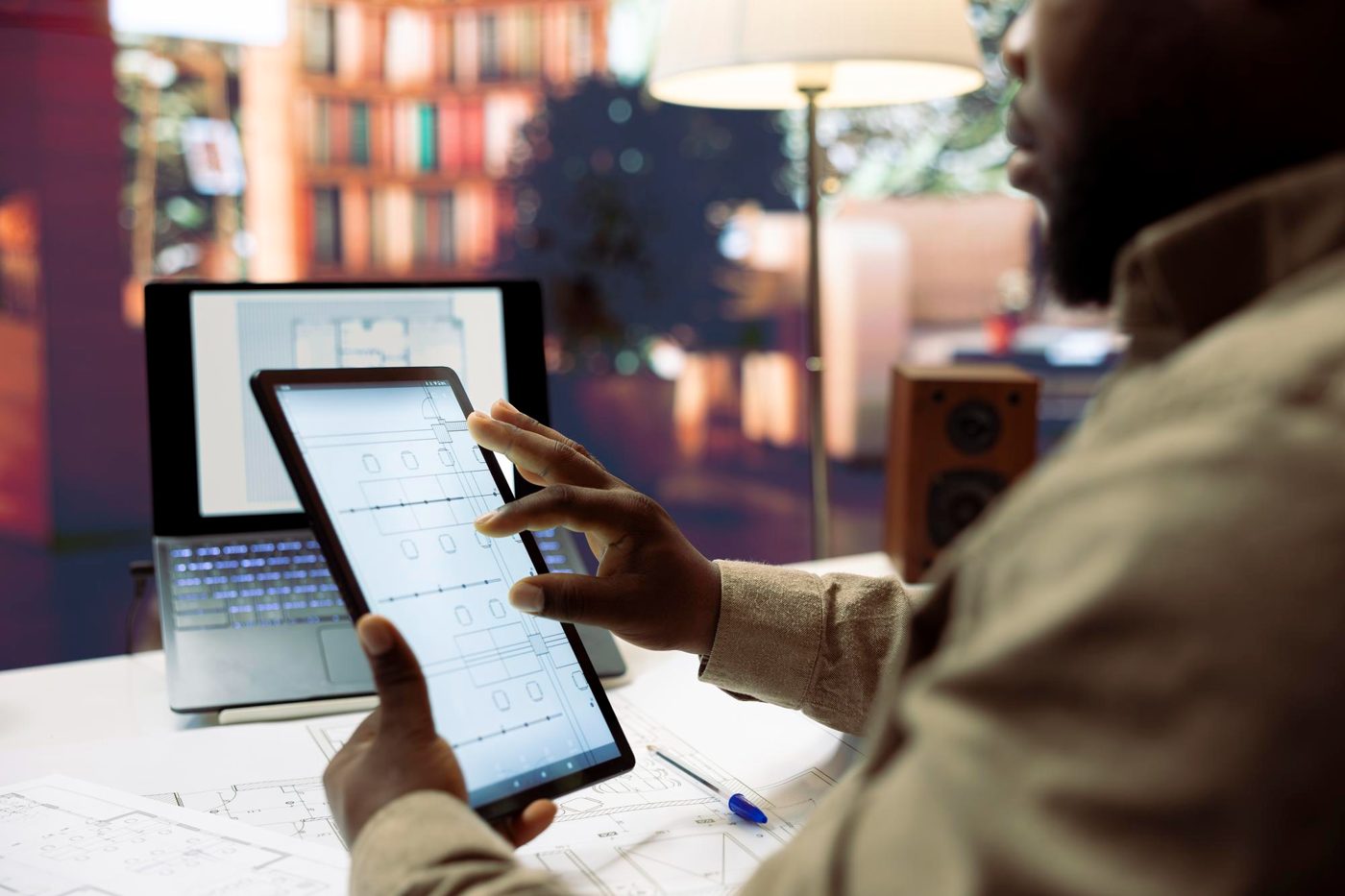 Reviewing ownership records on a tablet