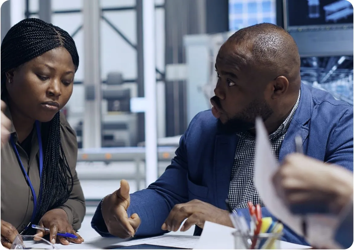 Advisers structuring a private transaction at a desk